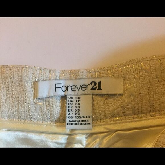 Forever 21 Gold Foil Hot Short - Picture 3 of 4
